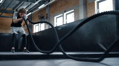 焦虑自由搏击选手培训绳子体育运动俱乐部战斗机绳子健身房
